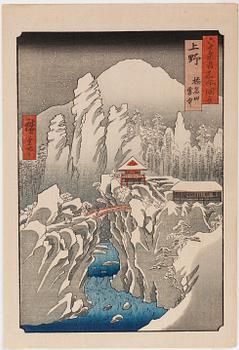 Ando Utagawa Hiroshige, efter, färgträsnitt, Japan.