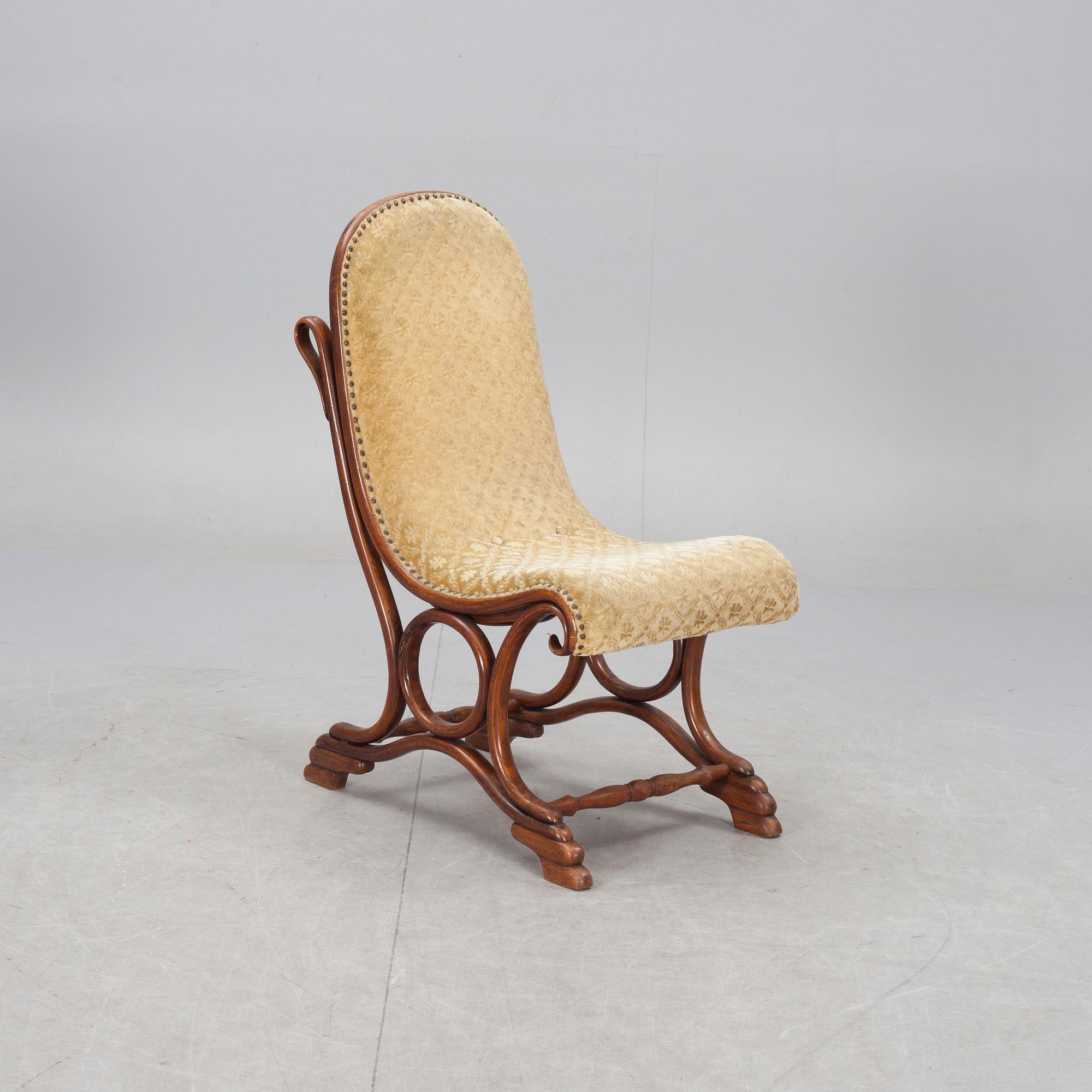 SVANHALSFÅTÖLJ, Thonet, 1900-talets första hälft, etikettmärkt.