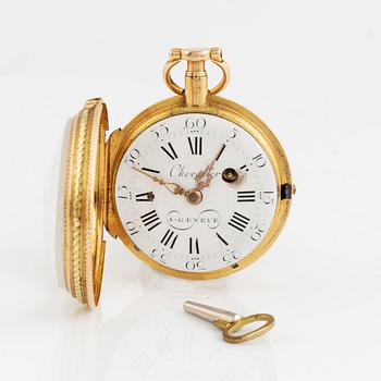 Chevalier a Geneve, pocket watch, 18th century, 41 mm.