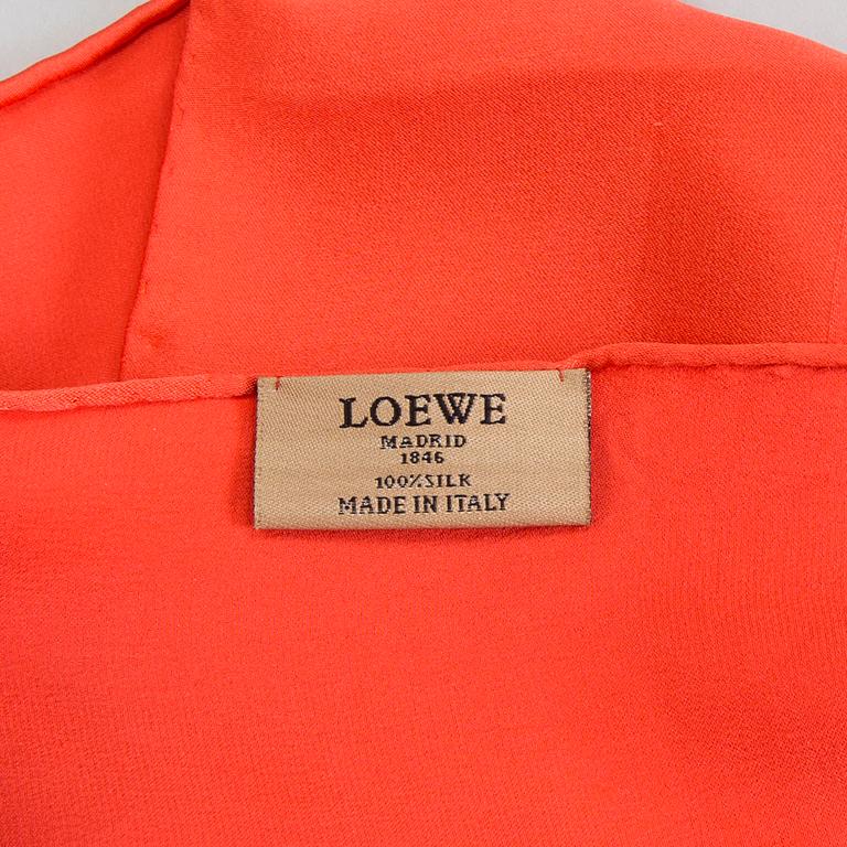 A Loewe silk scarf.