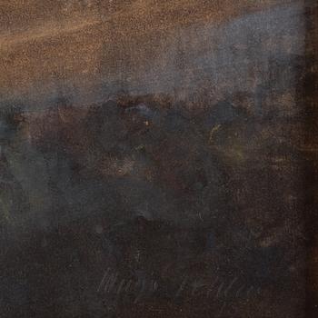 Hugo Gehlin, Skymningslandskap med träd.