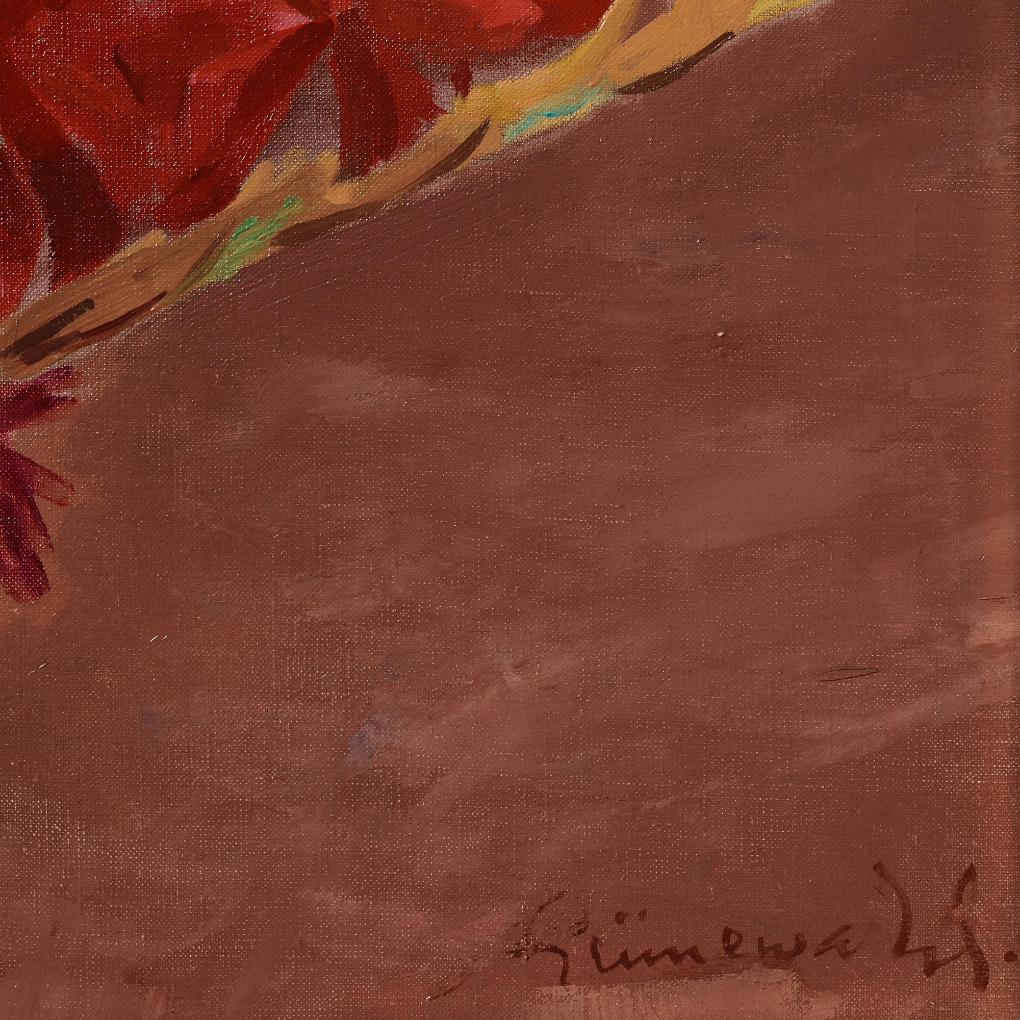 Isaac Grünewald, Still life with flowers.