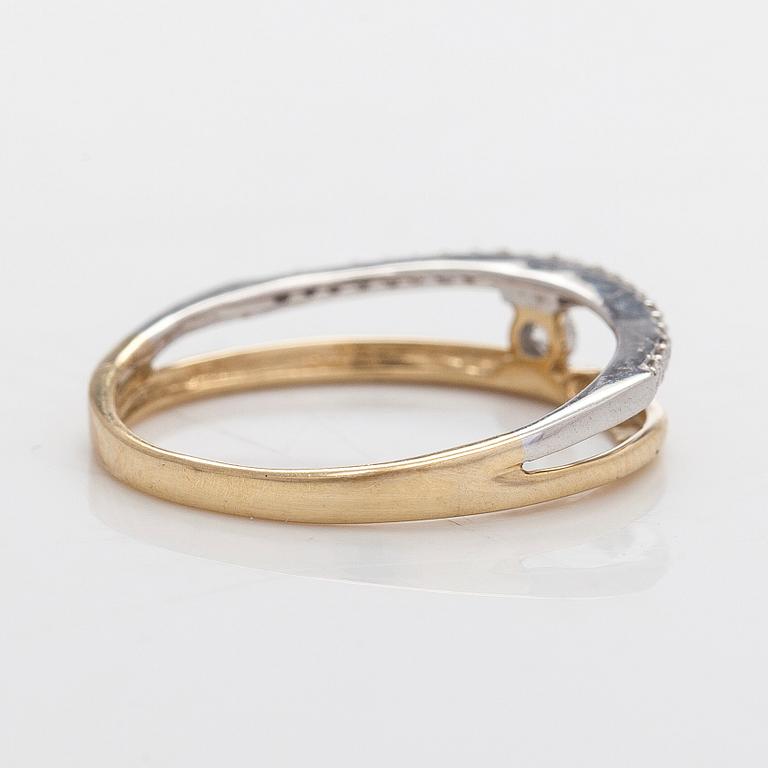 Ring, 14K guld och diamanter.