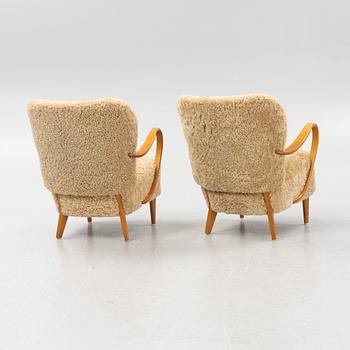 Fåtöljer, ett par, Swedish Modern, 1940-tal.