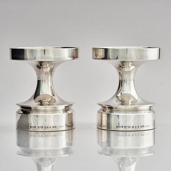 Eric Löfman, a pair of silver candlesticks, MGAB, Uppsala, Sweden, 1976.