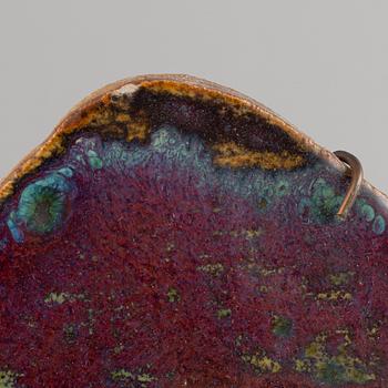 Toini Muona, a stoneware wall plaque, Finland, signed.