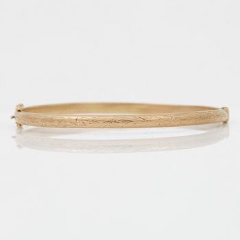 ARMRING, guld 18k, Stockholm 1900-tal. Vikt ca 6 gram.