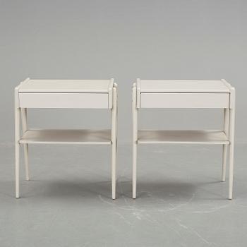 SÄNGBORD, ett par, AB Carlström & Co, Möbelfabrik, 1900-talets andra hälft.