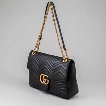 GUCCI "GG Marmont Large Black Shoulder Bag".