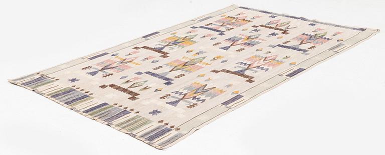 Annie Frykholm, a drape, 'Buketter', flat weave, c 235 x 149 cm, signed AB MMF.