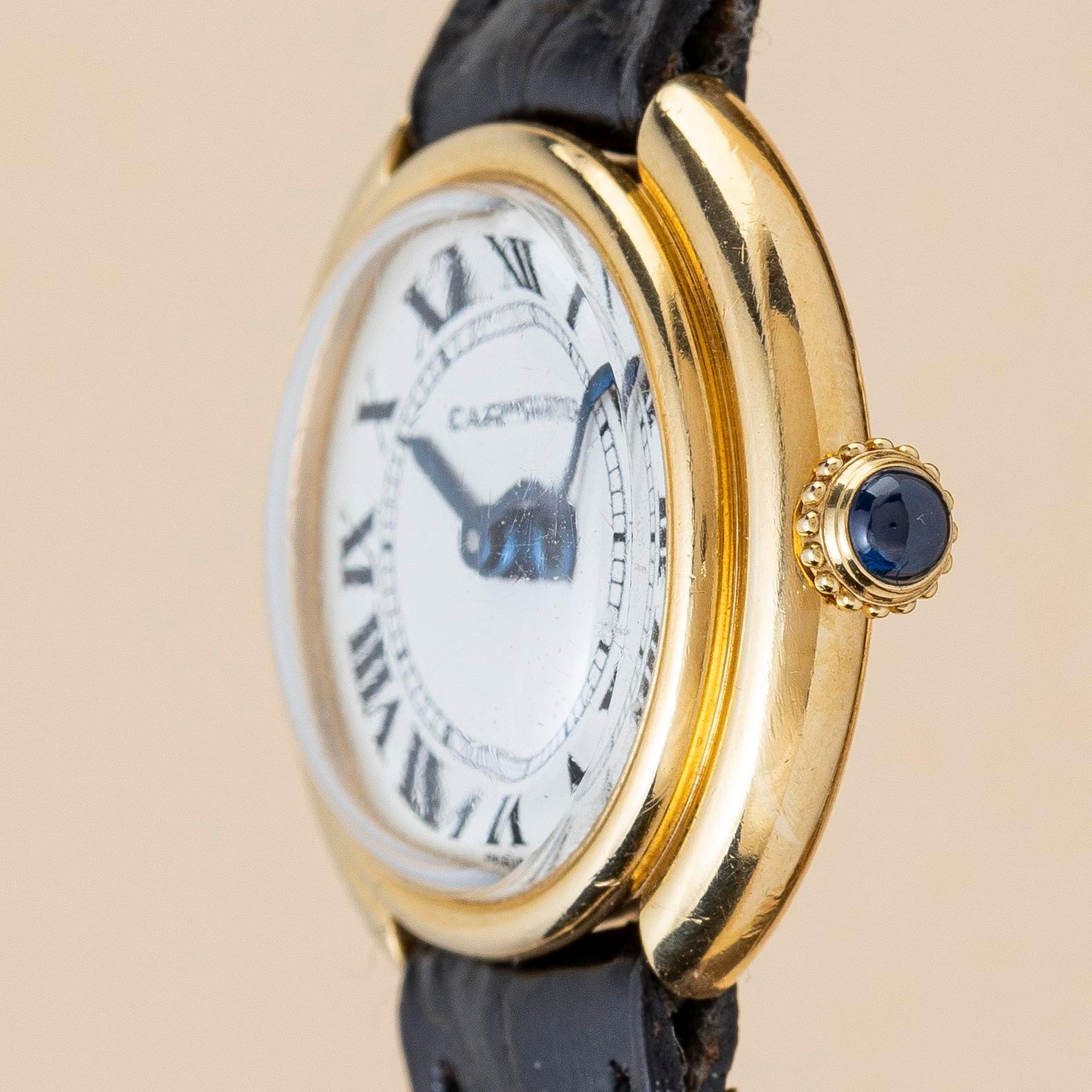 Cartier, Vendôme, "Paris Dial", "Small model", ca 1980.