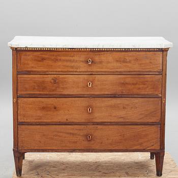 SKRIVBYRÅ, sengustaviansk, omkring 1800.