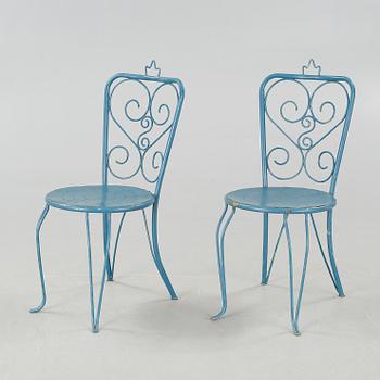 Four garden furnitures from the latter half of 20th century.