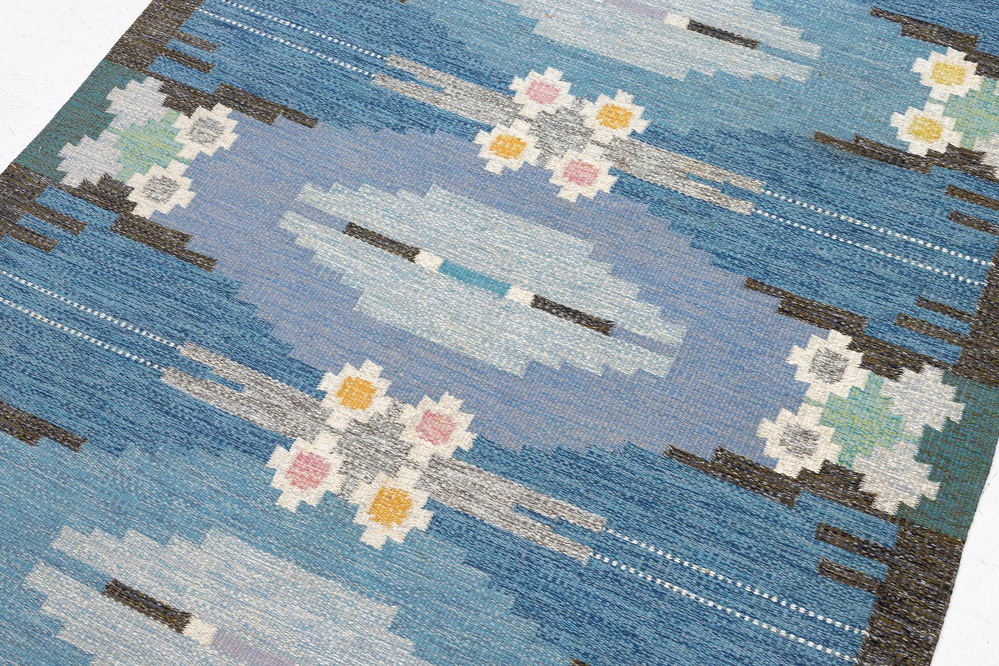 Ingegerd Silow, matta, rölakan, "Örbyhus", signerad IS, komponerad 1970, ca. 225 x 165 cm.