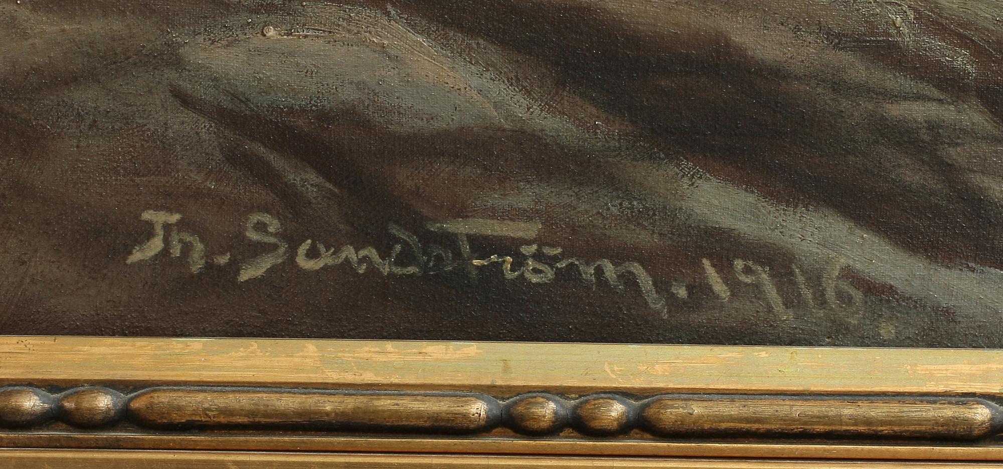 JOHAN OSSIAN-ANDERSSON, sign "Th Sandström", olja på duk, sign o dat 1916.