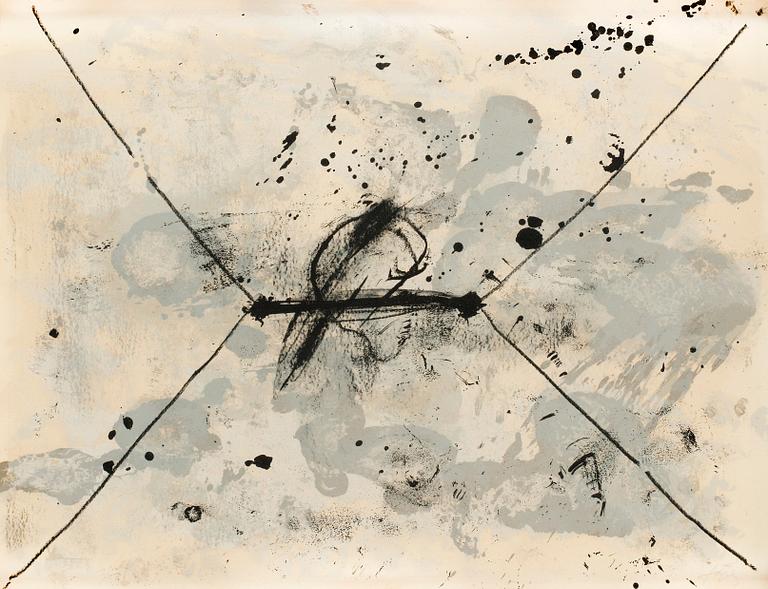 ANTONI TAPIES, färglitografi, sign 13/75, 1968.