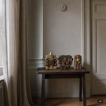 Bernard Rooke, two stoneware vases and a lamp base, signed.
