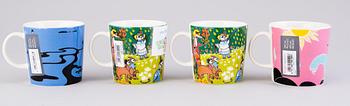 MOOMIN-MUGS, 8 pcs, porcelain, 'Special mugs', Moomin Characters, Arabia 2010-2017.