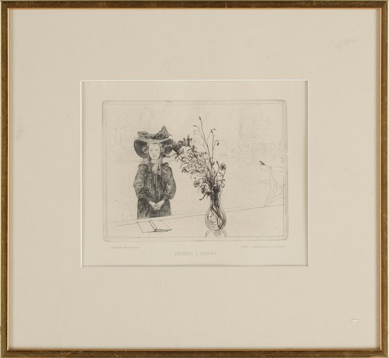 KOPPARSTICK, 4 st, Carl Larsson. 1900-talets början.