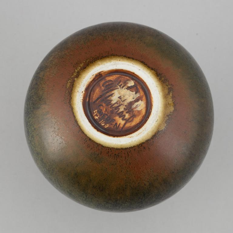 CARL-HARRY STÅLHANE, a stoneware vase, Rörstrand, signed and numbered AJ 160.