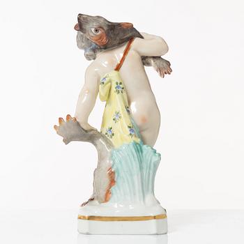 Figurin, porslin, Wien-liknande märke, 1800-tal.