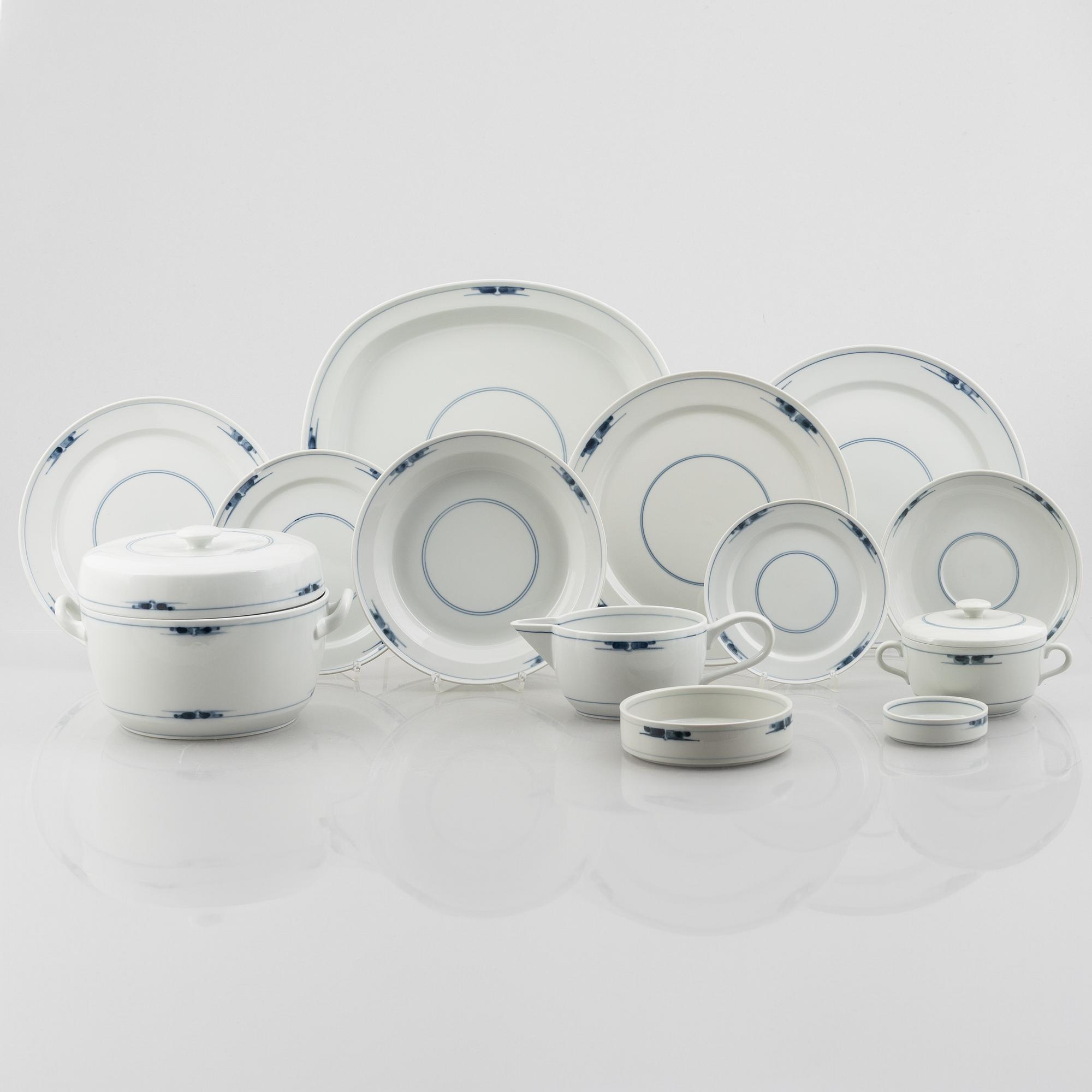 Gertrud Vasegaard, a 136-piece dinner service, 'Gemina', Royal Copenhagen, Denmark.