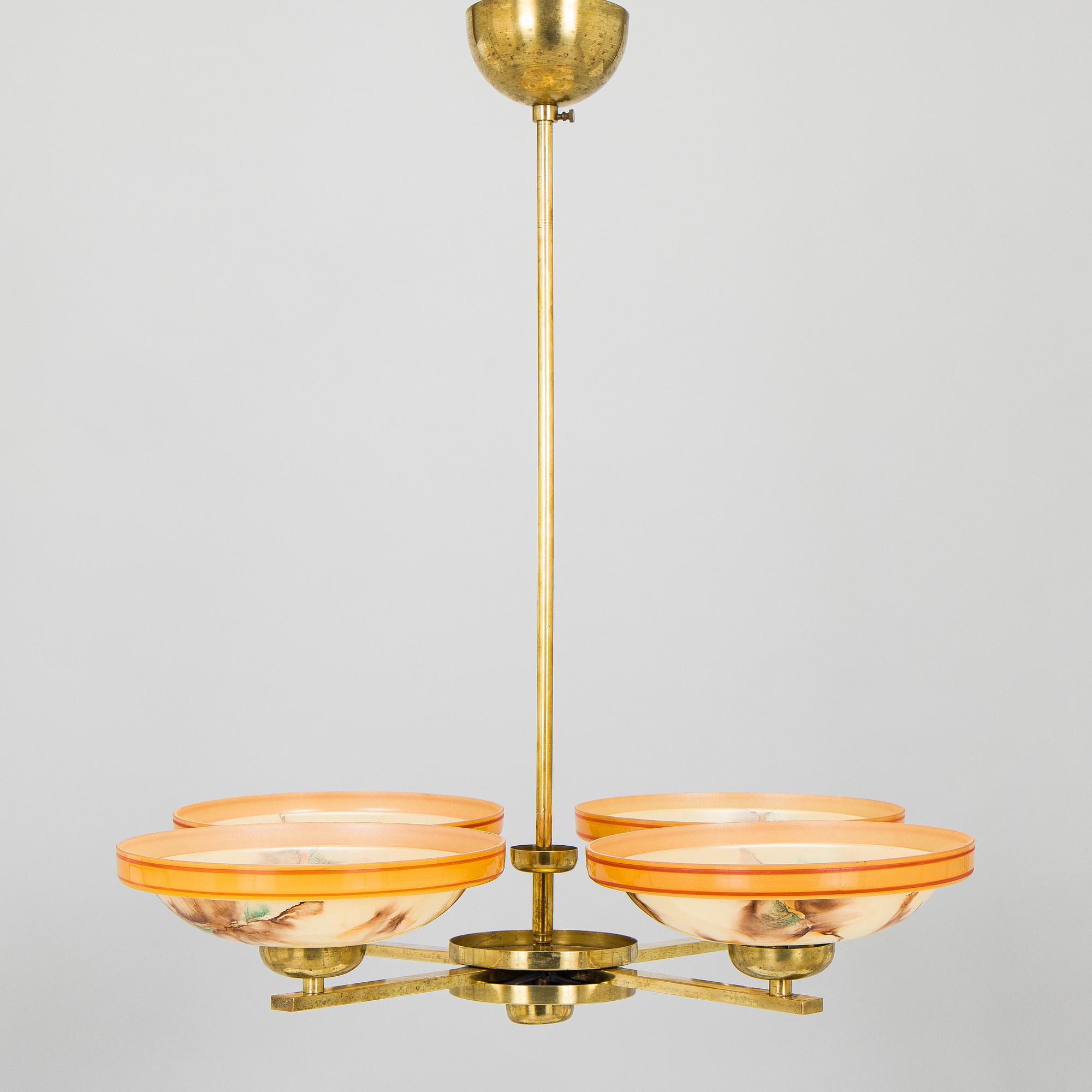 Paavo Tynell, taklampa modell 1442/4, Taito, 1930-tal.