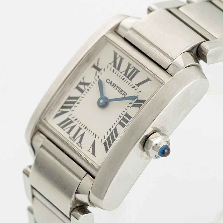 Cartier, Tank Francaise, armbandsur, 20 x 18 (25) mm.