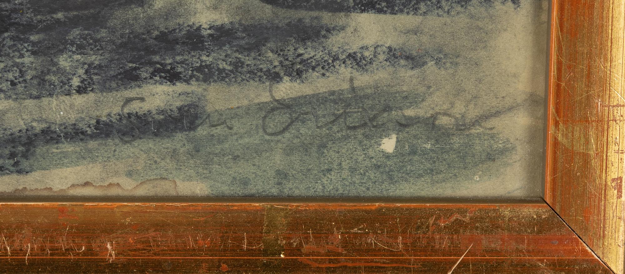 Sven X:et Erixson, mixed media on paper, signed.