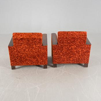 FÅTÖLJER, ett par, funkis, 1930-tal.