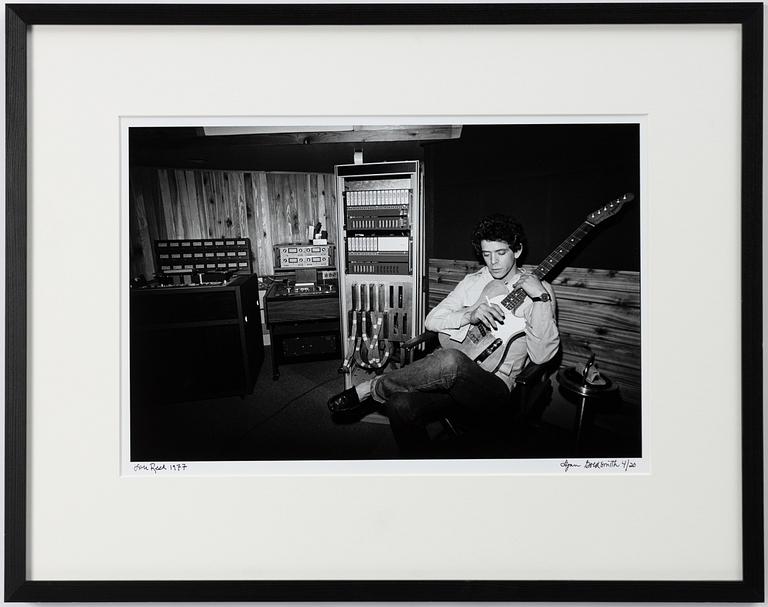 Lynn Goldsmith, "Lou Reed recording studio", 1977.