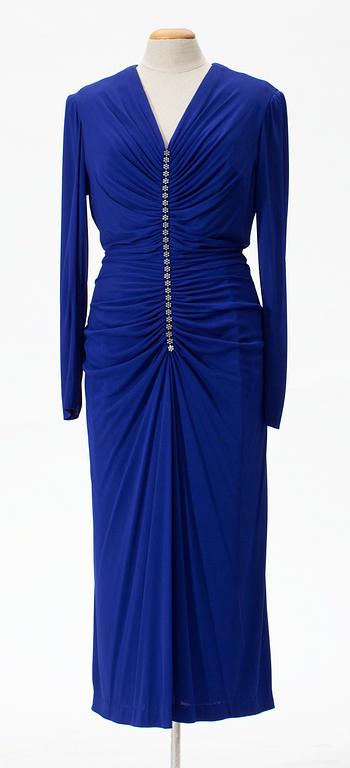A 1980's cocktail dress with shawl.