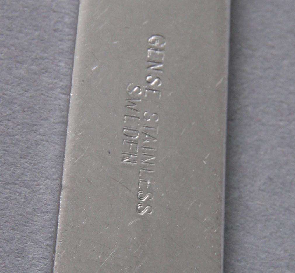 BESTICKSERVIS, 56 delar, rostfritt stål, "Thebe", Folke Arström, GENSE (Gustav Eriksson NySilverfabrik i Eskilstuna), omkring 1900-talets mitt.