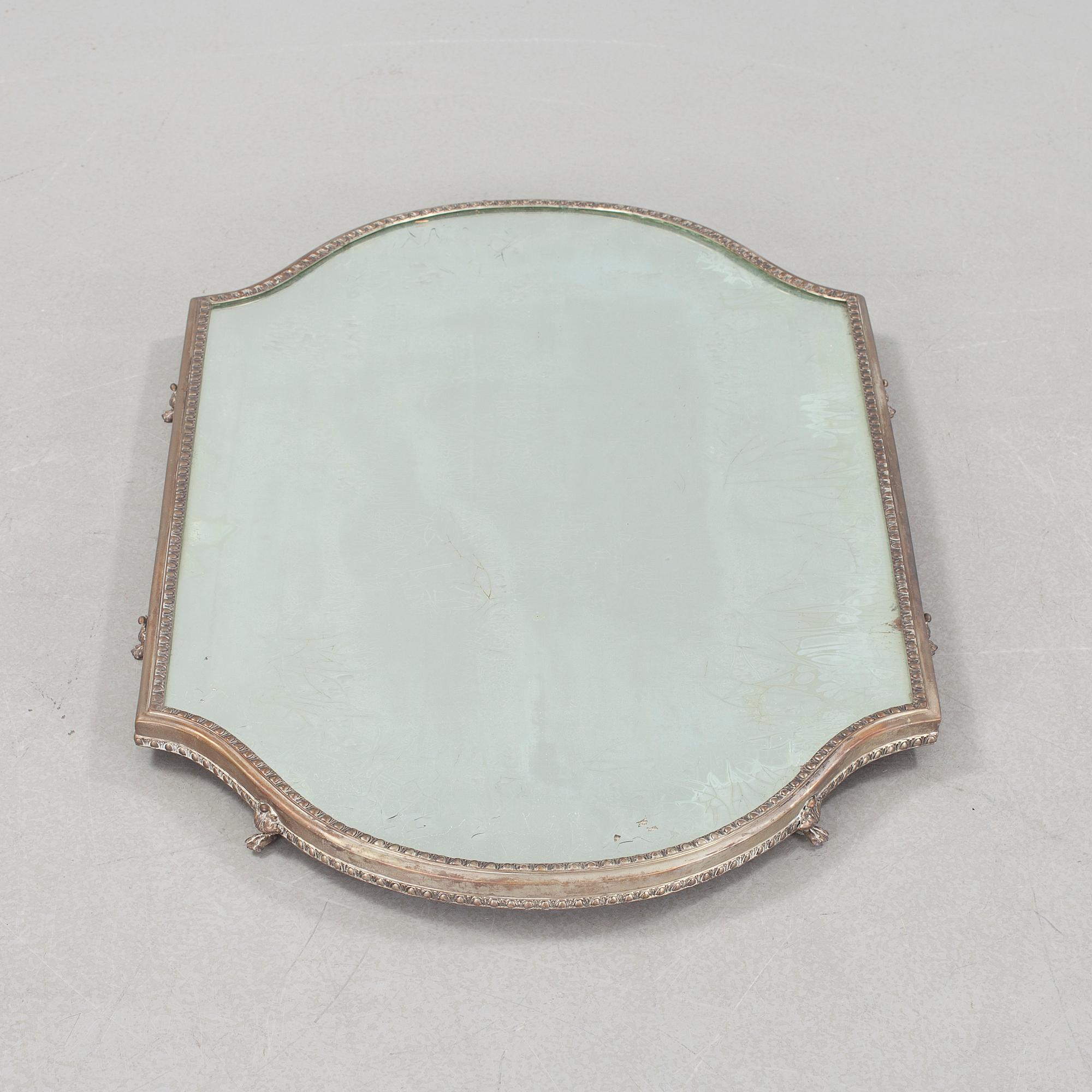 An 800 silver table mirror from Austria, first half of the 20th century.