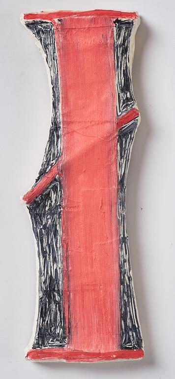 Stephen Buckley, mixed media on canvas pasted on wood, signed and dated 1988 on verso.