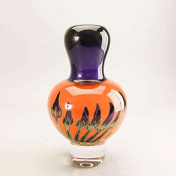 Elna Melusine Jolom, a signed and dated graal glass vase 2007 Strömbergshyttan.