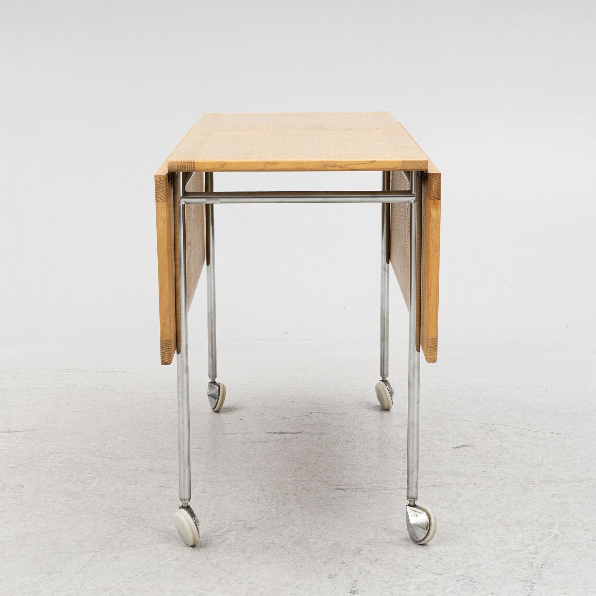 Bruno Mathsson, klaffbord / rullbord, "Berit", Mathsson International, Värnamo, 1965.