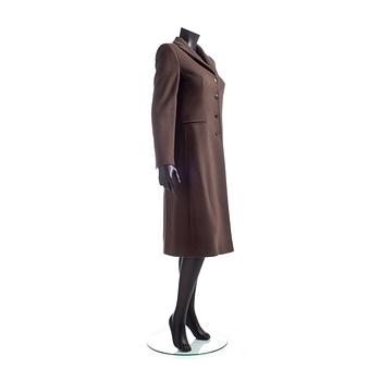 ARMANI COLLEZIONI, a taupe coloured wool coat.