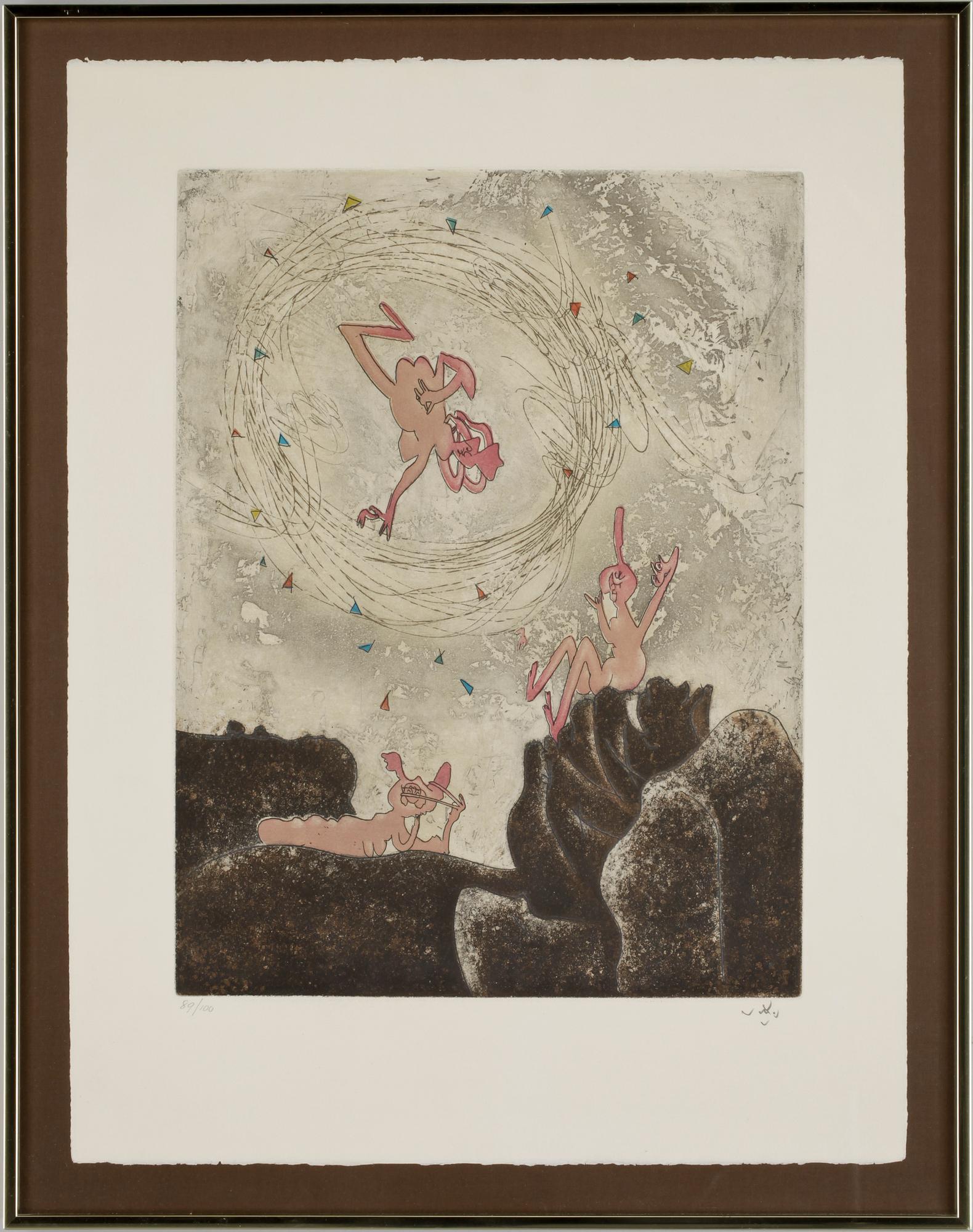 ROBERTO MATTA, färglitografier, 2 st, sign o numr 83 resp 89/100.