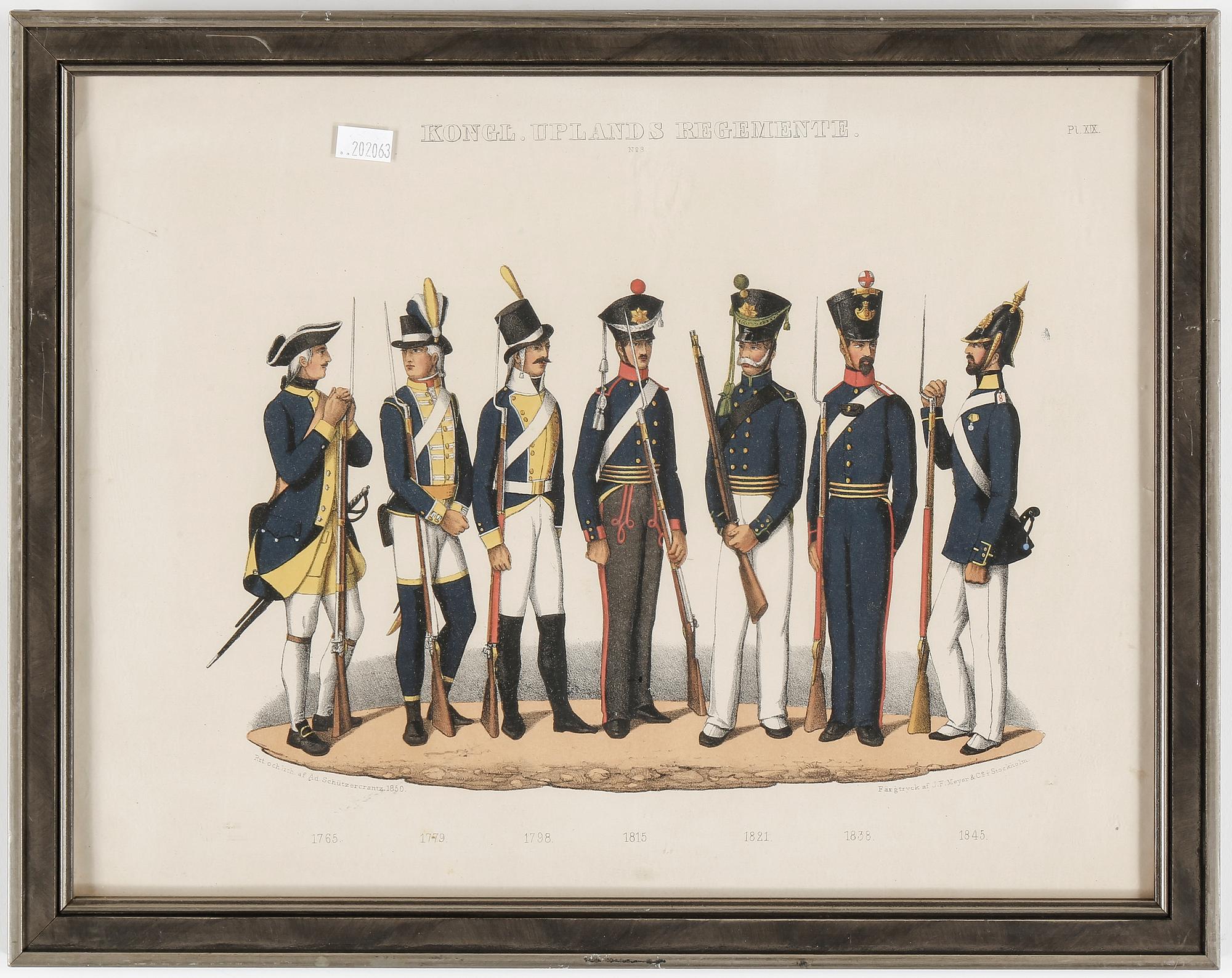 LITOGRAFIER, 5 stycken, 1800-talets andra hälft.