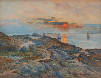 508. Anna Gardell-Ericson, Solnedgång, Västkusten.