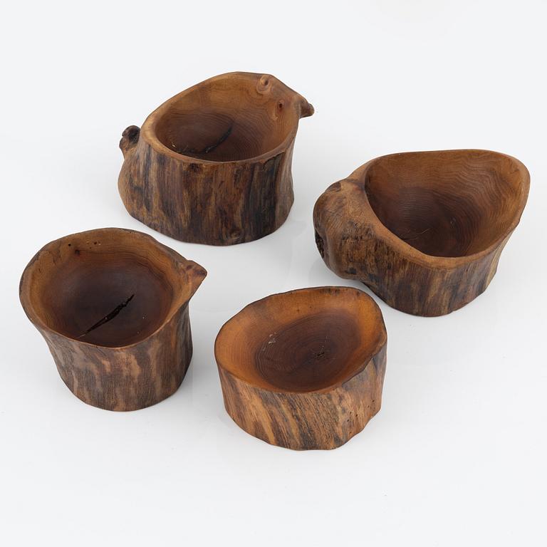 Magnus Ek, a set of four maple bowls for Oaxen Krog.