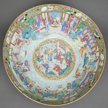 BÅLSKÅL, porslin, Kina, kanton, 1800-tal.