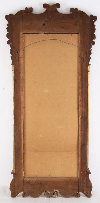A late 19th century bronzed mirror.