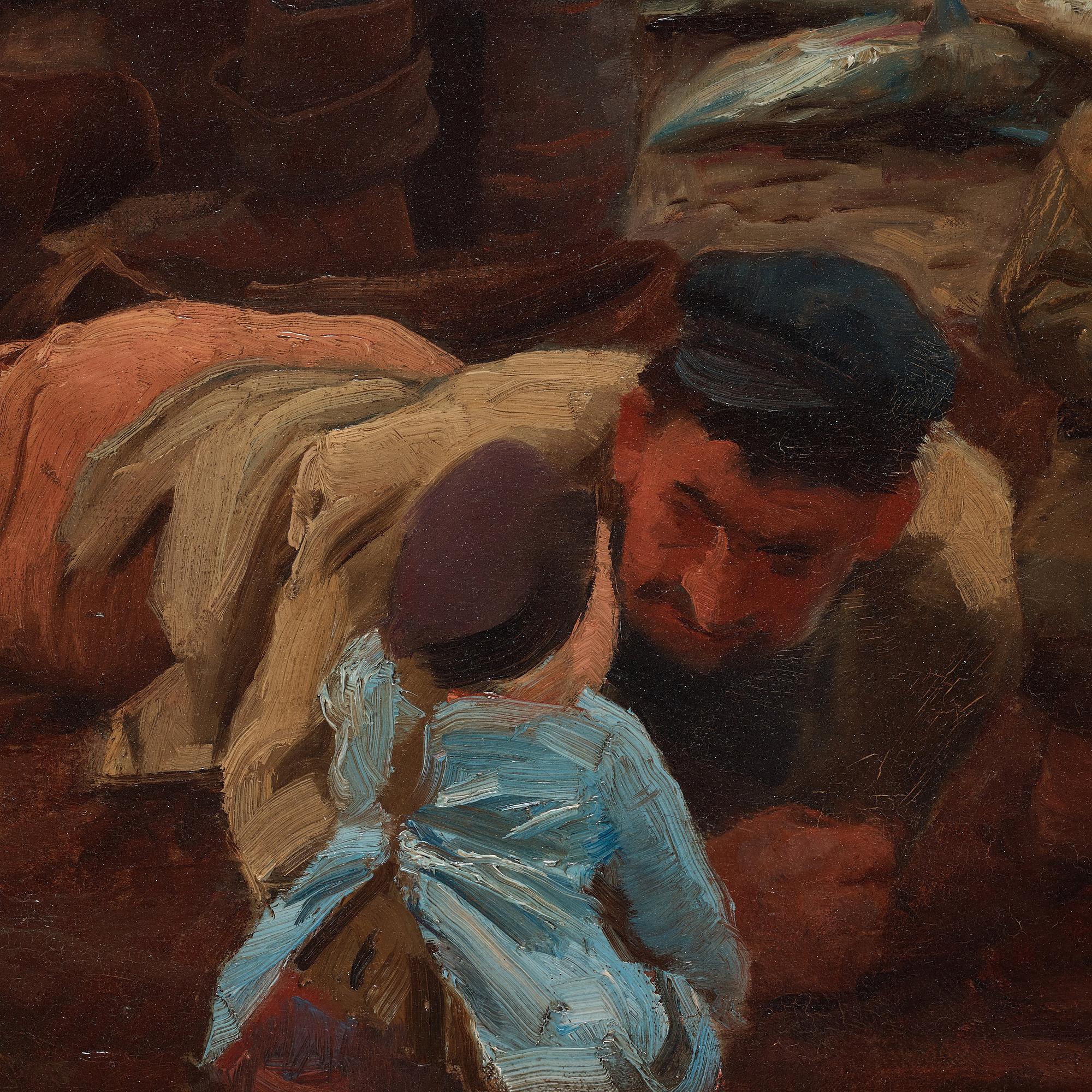 LAURITZ TUXEN, olja på duk, signerad L. Tuxen och daterad 1887.
