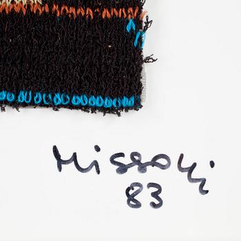 MISSONI OTTAVIO, Multipel, textil på plexiglas, sign, numr 16/25, dat -83.