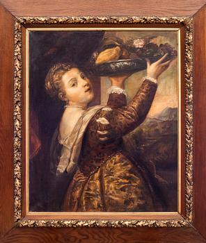 Titian, copy after the 20th century "Lavinia with a bowl of fruit".
