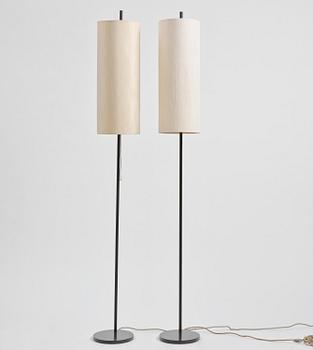 Arne Jacobsen, a pair of "AJ Royal" floor lamps, Louis Poulsen, Denmark, 1960s.