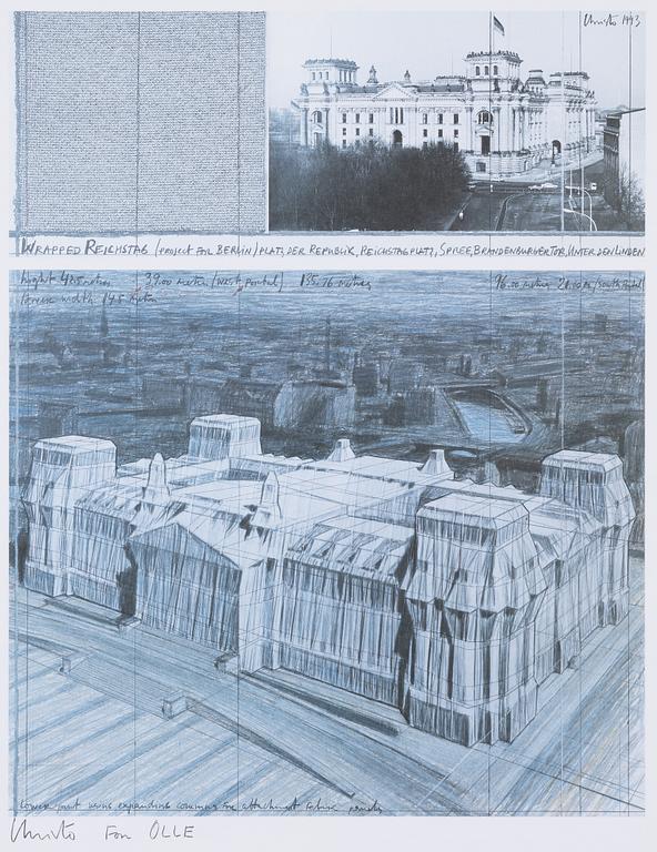 Christo & Jeanne-Claude, "Wrapped Reichstag, (Project for Berlin)".