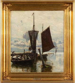Christian Mölsted, Vid bryggan, Vordingborg Fjord.